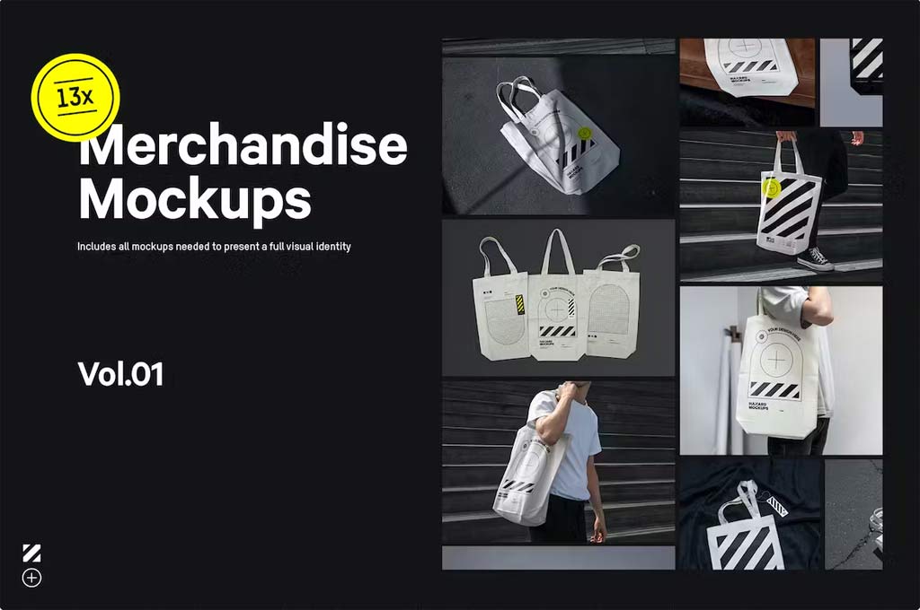 13x Tote Bag Mockup Bundle