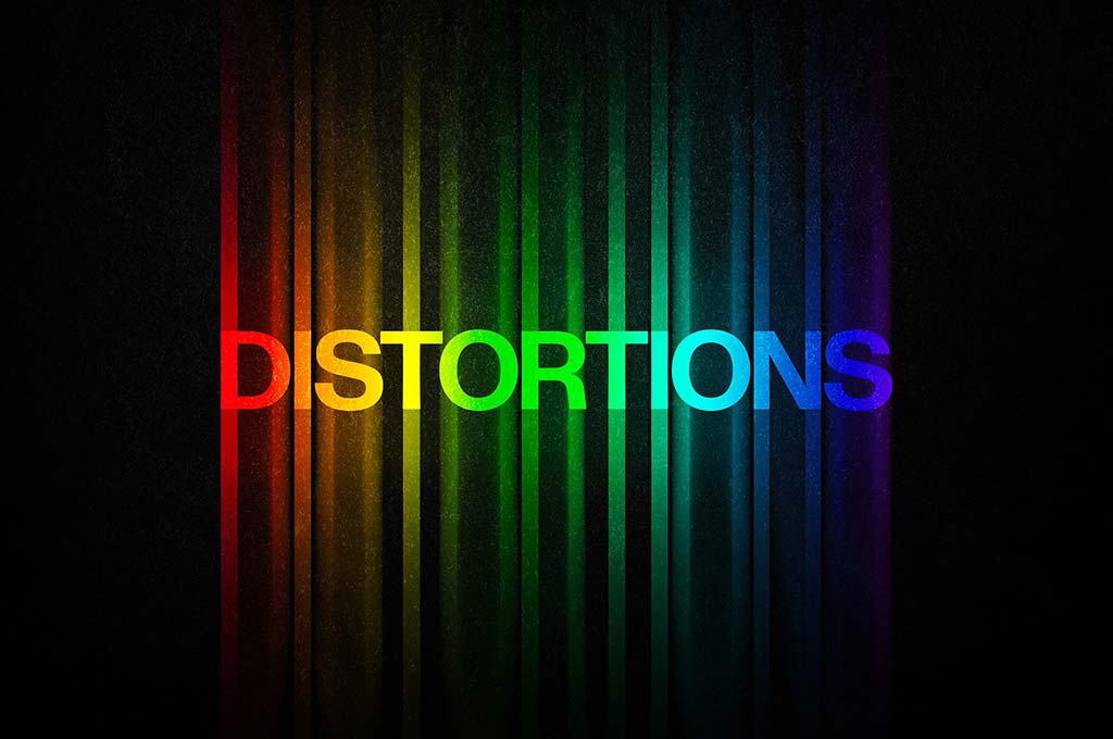 Color Distortion Text Effect