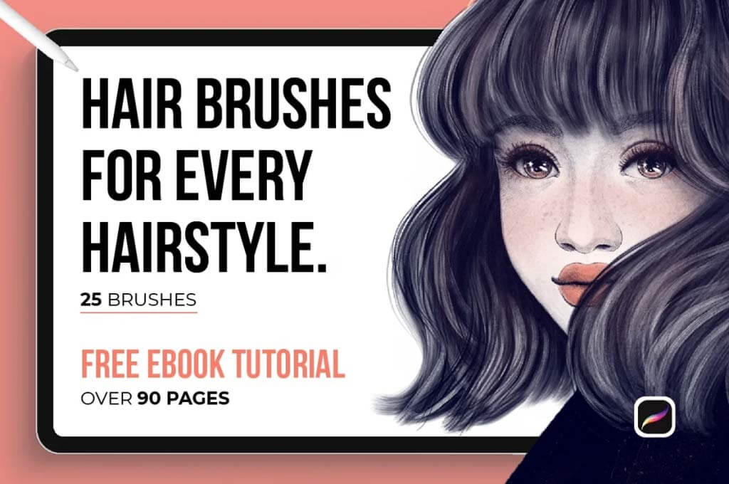 25 Hair Procreate Brushes for Every Hairstyle