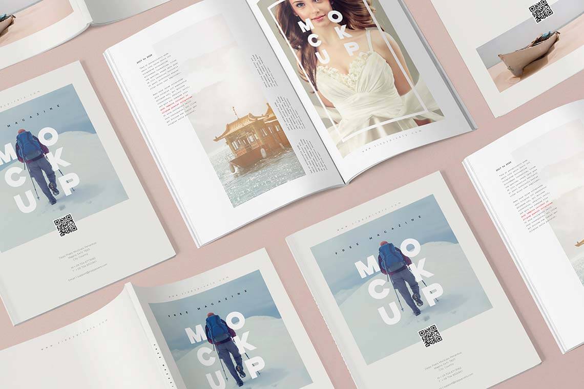 3 Free Magazine Mockup Templates