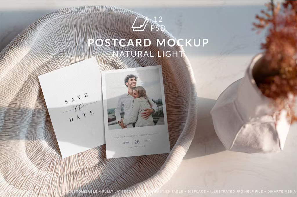 5x7 Card Mockups with Natural Light