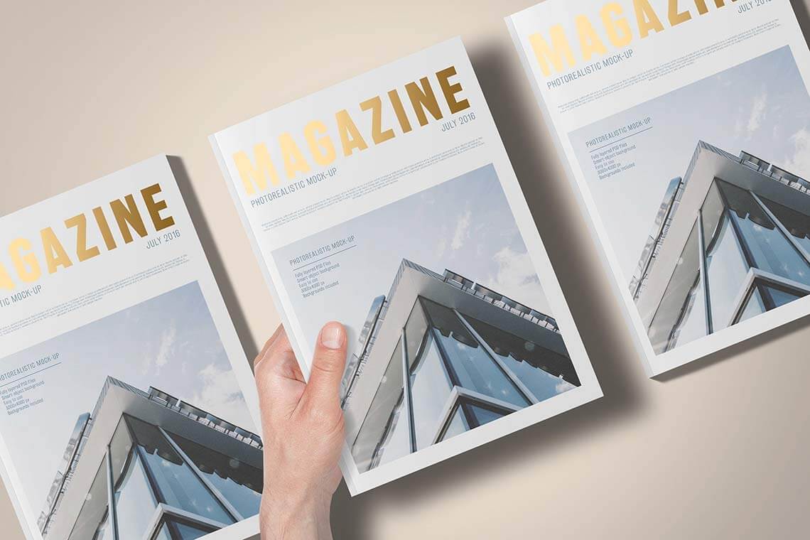 A5 Foil Stamping Magazine Mockup