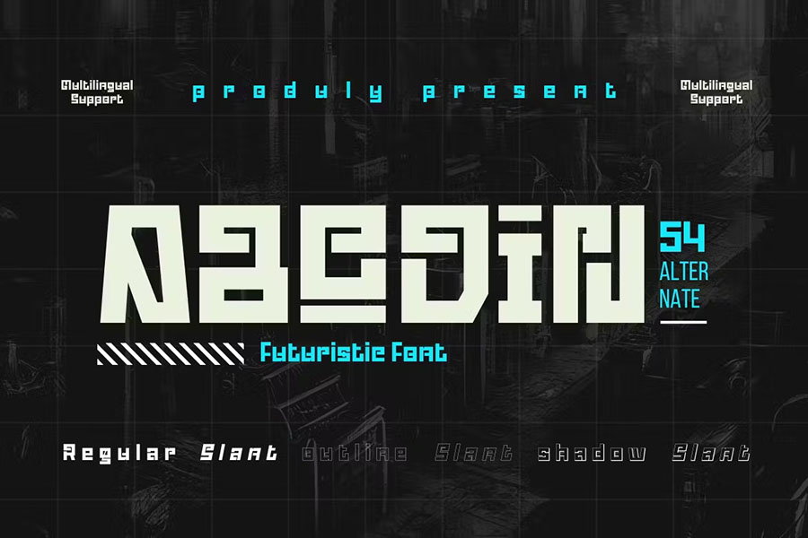 Abodin | Futuristic Font