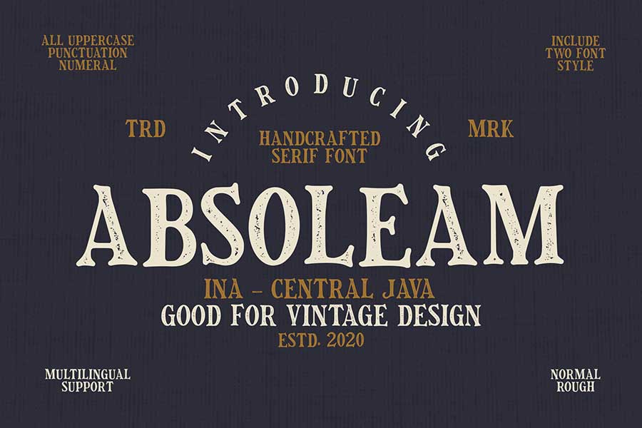 Absoleam Vintage Rough Font