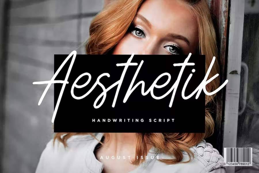 Aesthetik — Handwriting Font