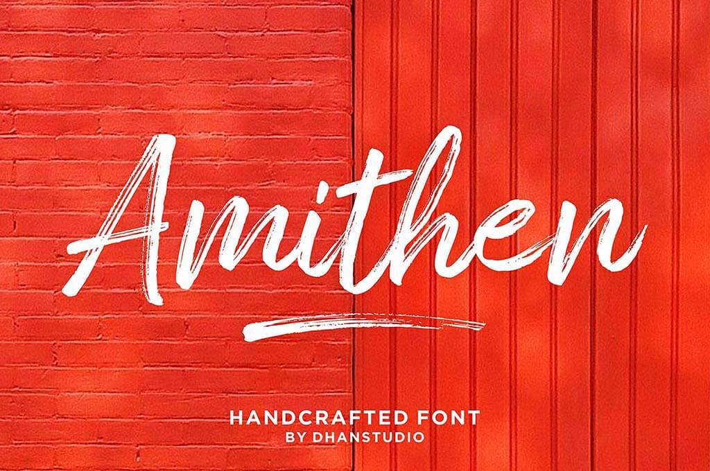 Amithen Brush Font