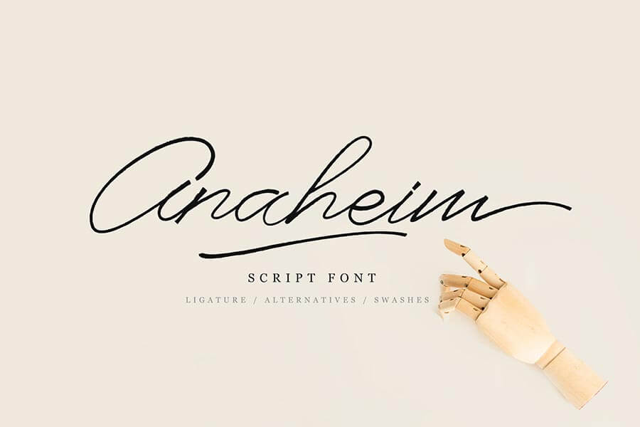 Anaheim Script Font