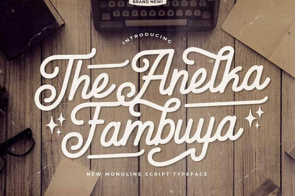 Anelka Fambuya Monoline Retro Font