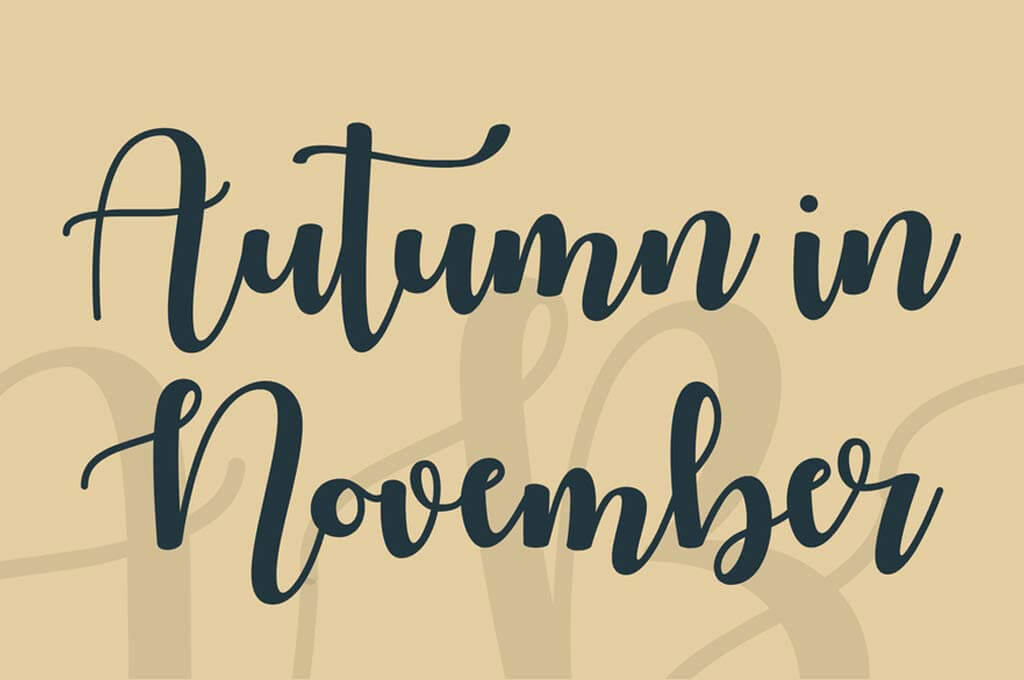 Autumn in November Font