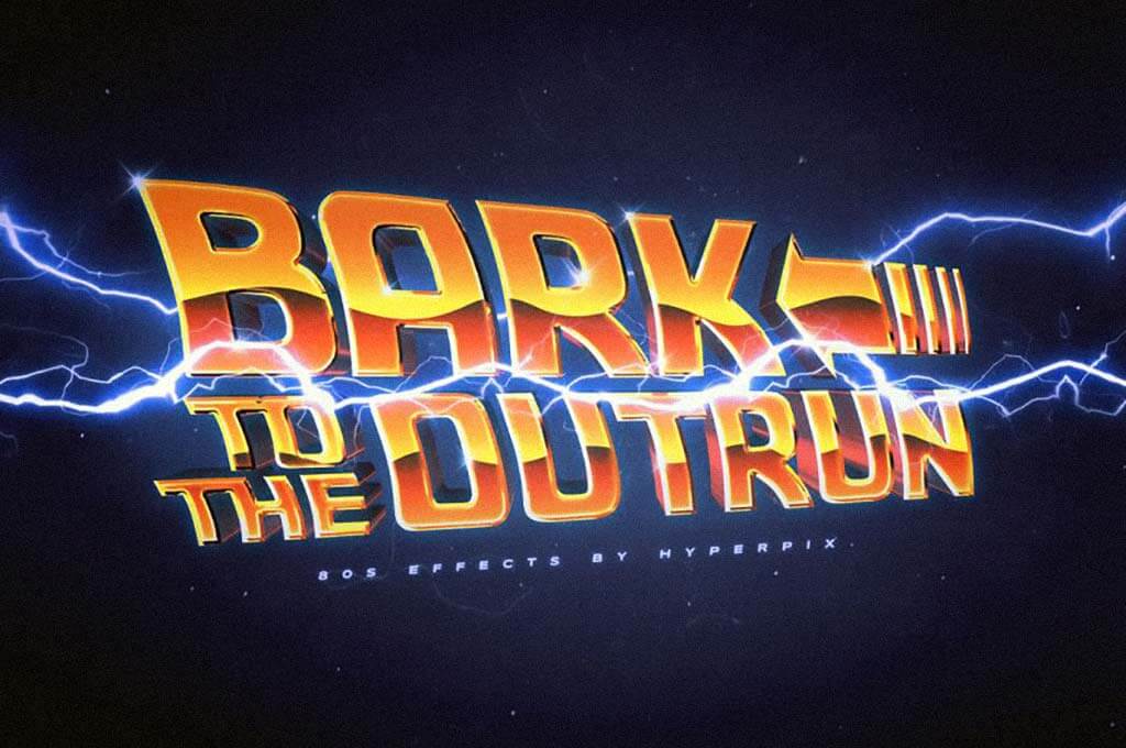 Back to the Future Text Effect