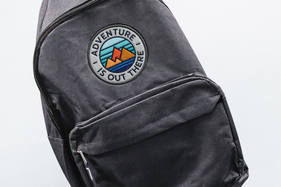 Backpack Patch Mockup Scene