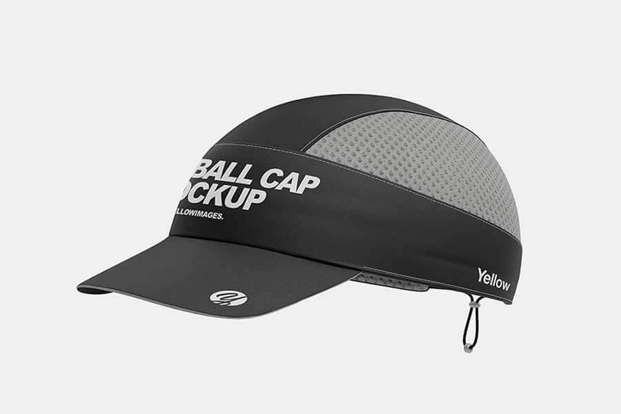 Baseball Cap Mockup: Halfside View