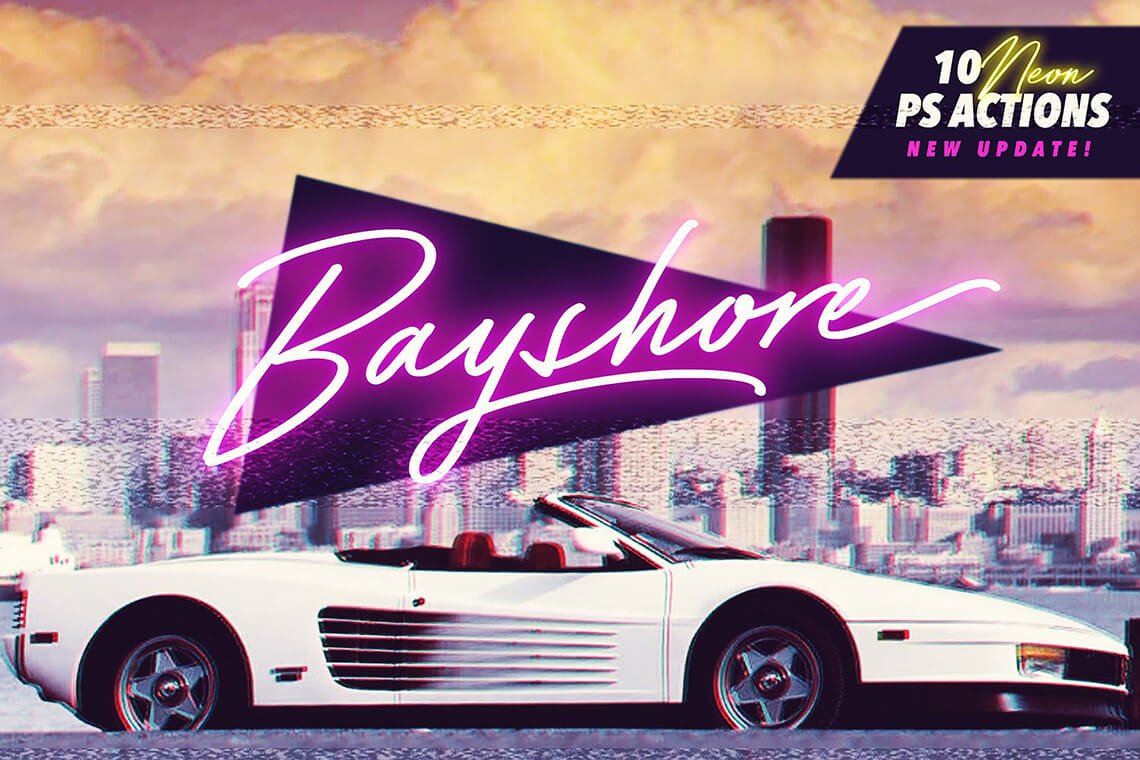 Bayshore Neon Glow Font