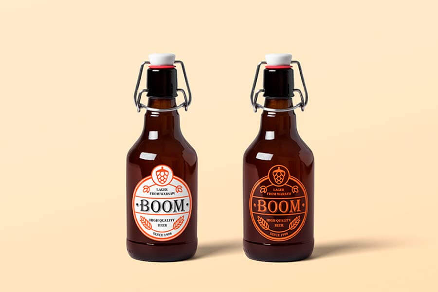 Beer Bottle Mockup Template