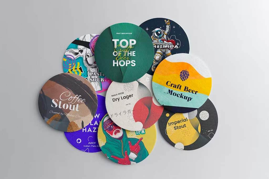 Beer Pads Branding Mockup Scene