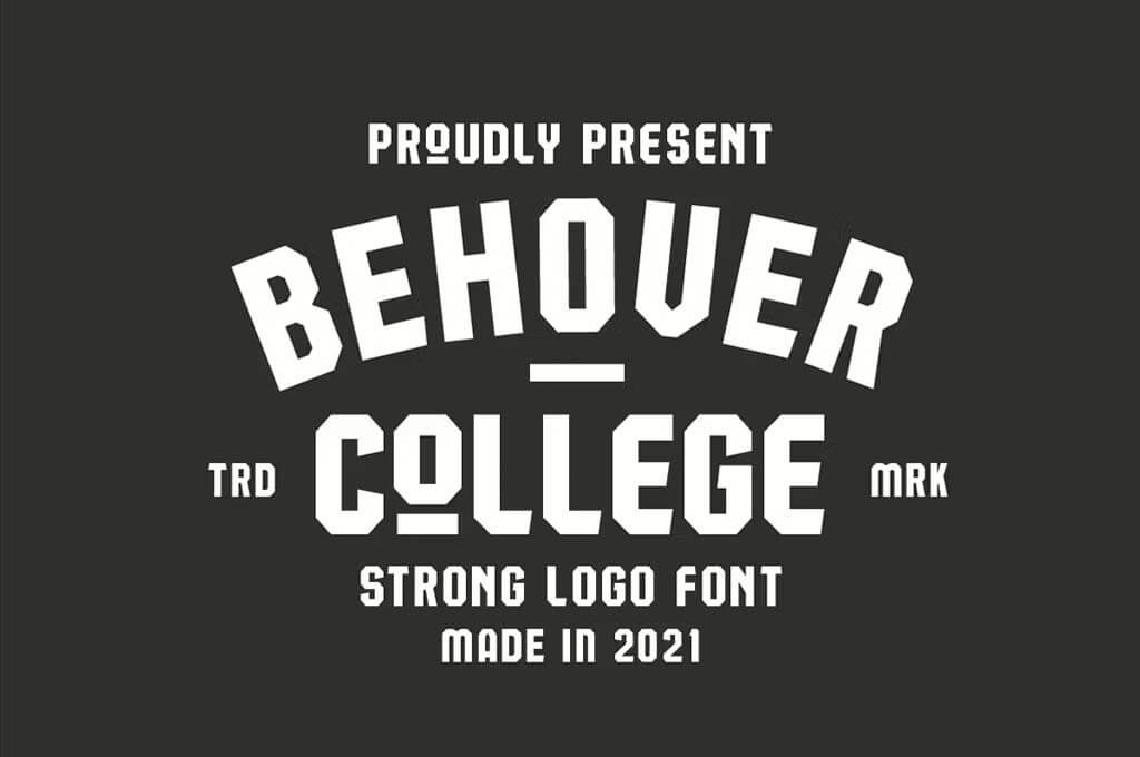 Behover College — Logo Display Font