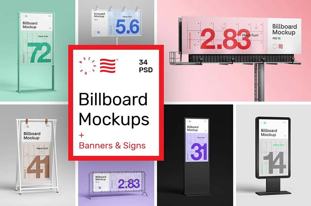 Billboard Mockups, Banners & Signs