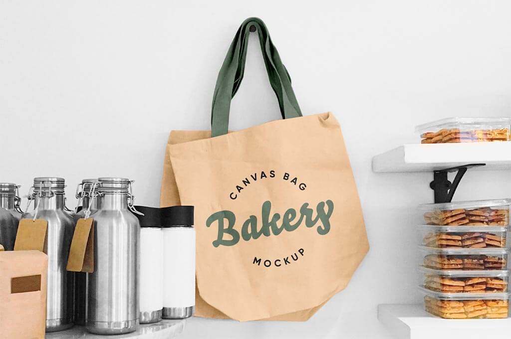 Blank Canvas Tote Bag Mockup