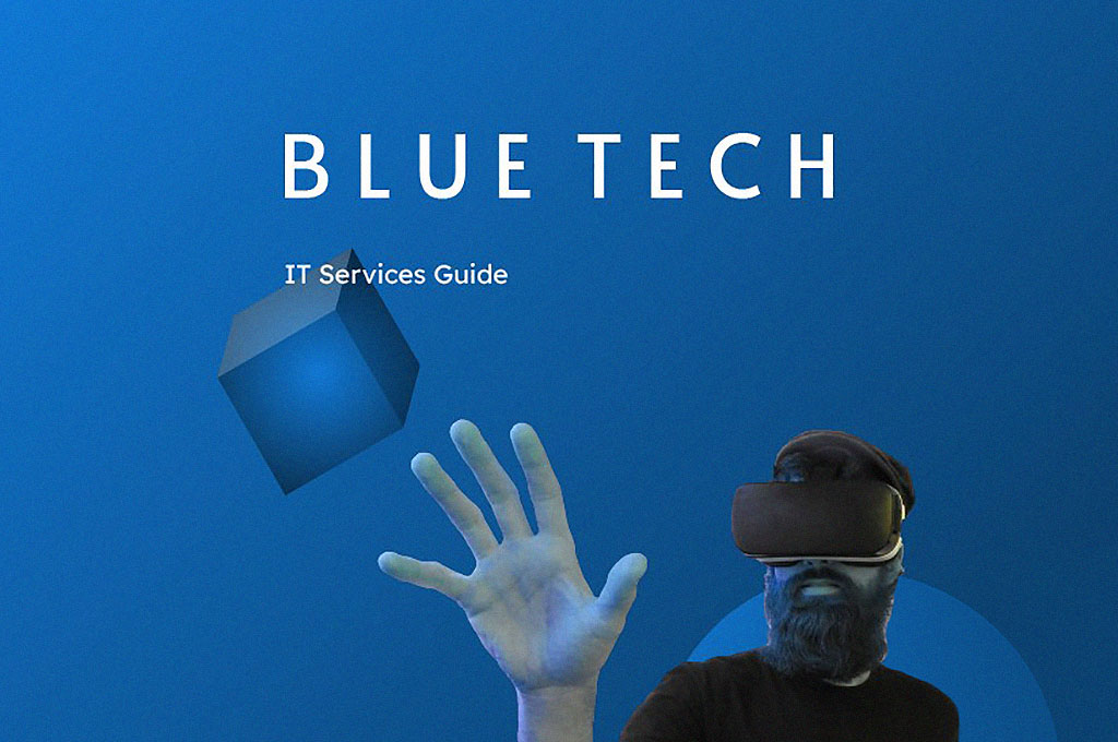 Blue Tech Catalog — Free Google Slides Template for Presentation