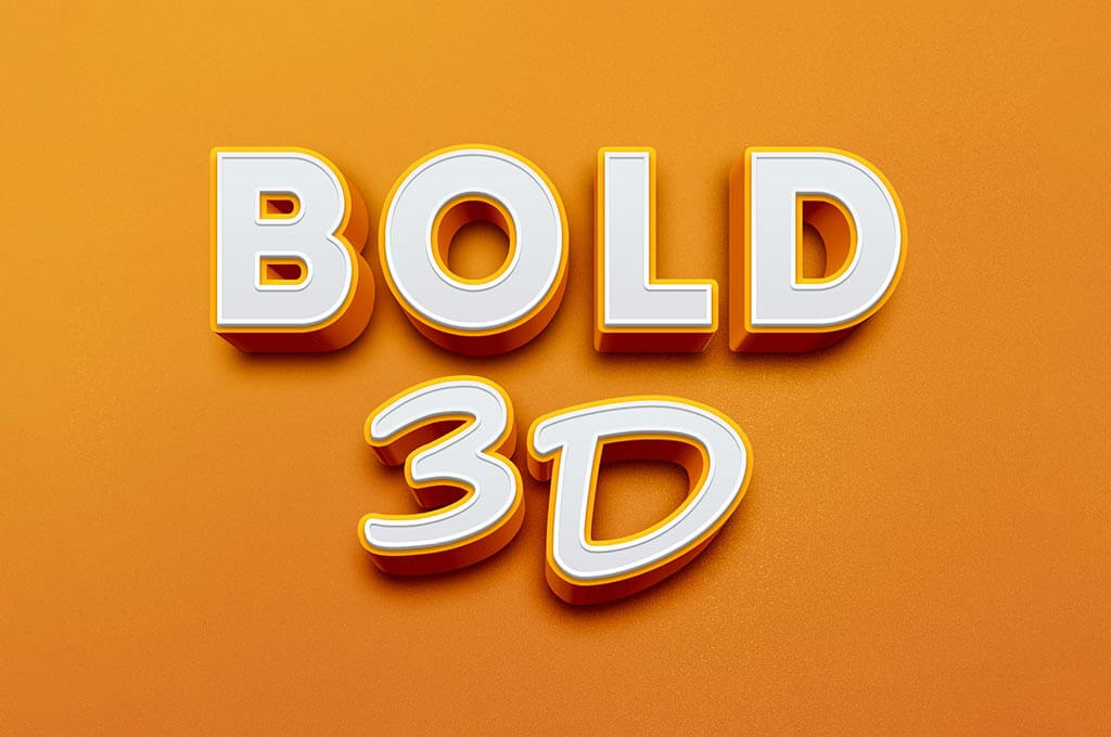 Bold 3D Text Effect