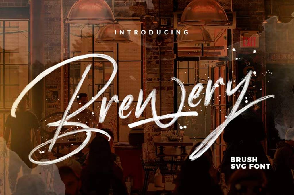 Brewery SVG Brush Font