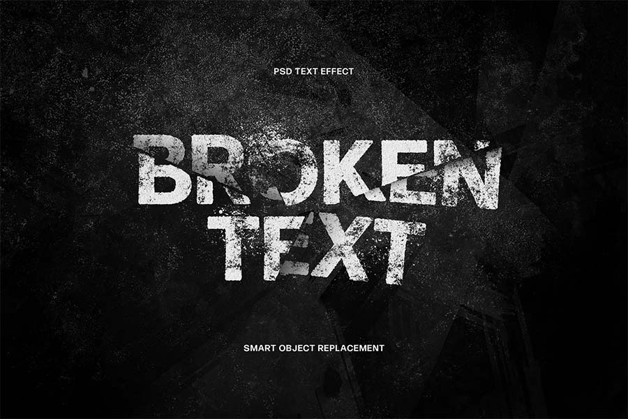 Broken Text Photoshop Effect