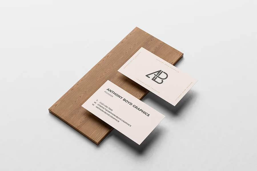 Business Card on Board Mockup