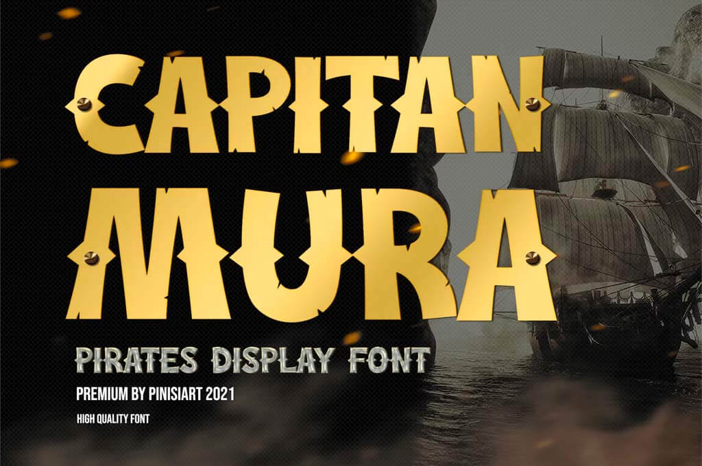 Capitan Mura - Pirate Display Font