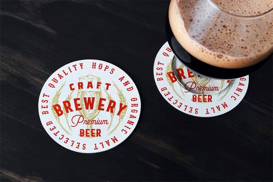 Coaster Drink Mockup