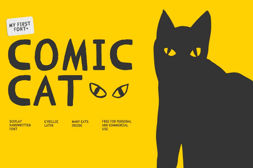 Comic CAT / Free Font / Cyrillic and Latin