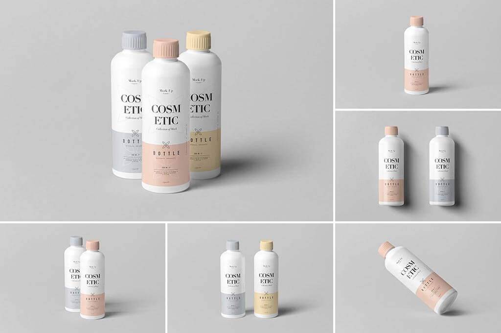 Cosmetic Bottles Mockup