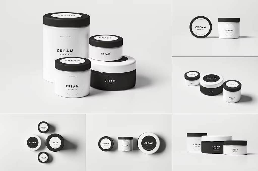 Cosmetic Jars Mockup