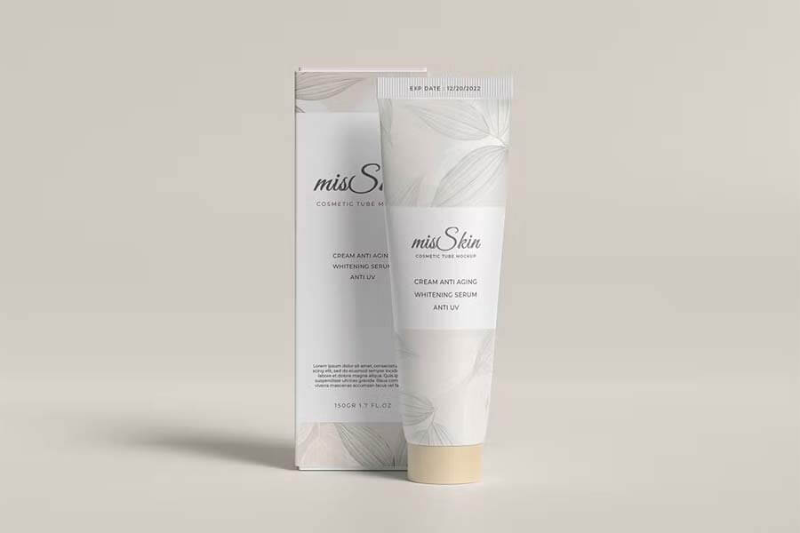 Cosmetic Tube Packaging Mockup