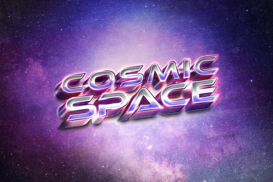 Cosmic Retro Text Effect