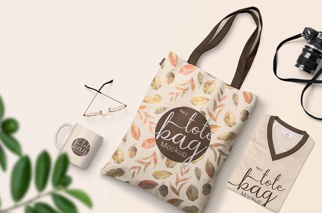 Cotton Tote Bag Bundle Mockup