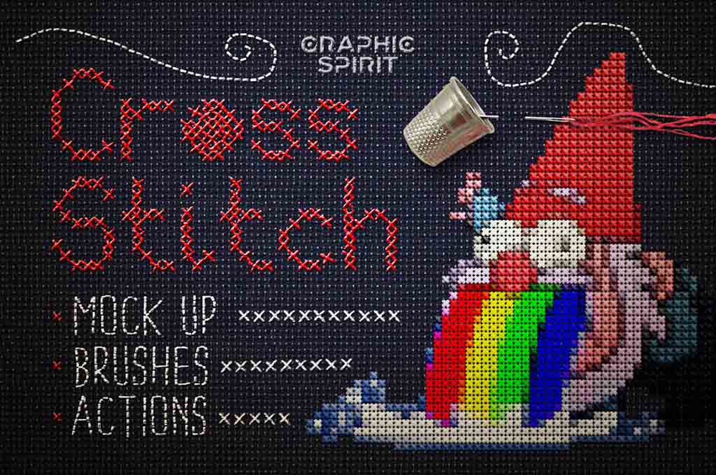 Cross Stitch Photoshop Action