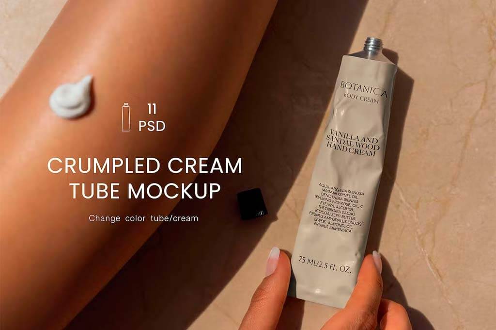 Crumbled Cream Tube Mockups