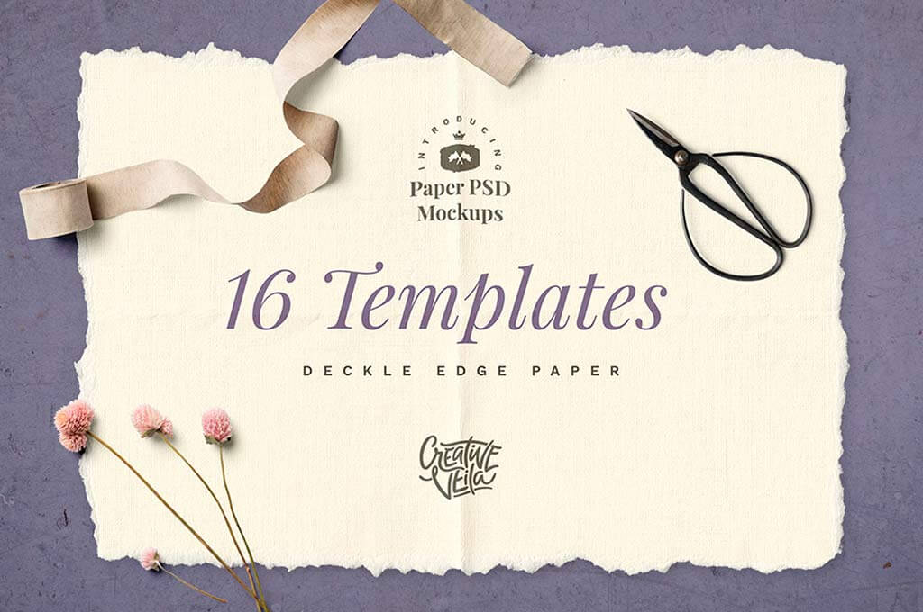 Deckle Edge Paper Mockup Set