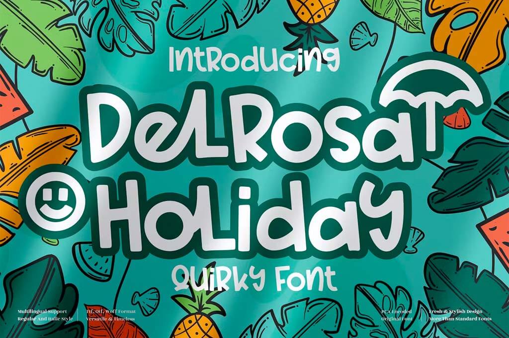 Delrosa Holiday Quirky Font