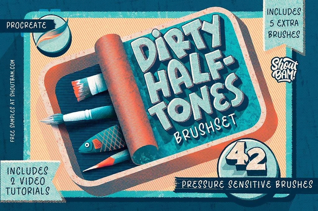 Dirty Halftones BrushSet & Video Tutorials