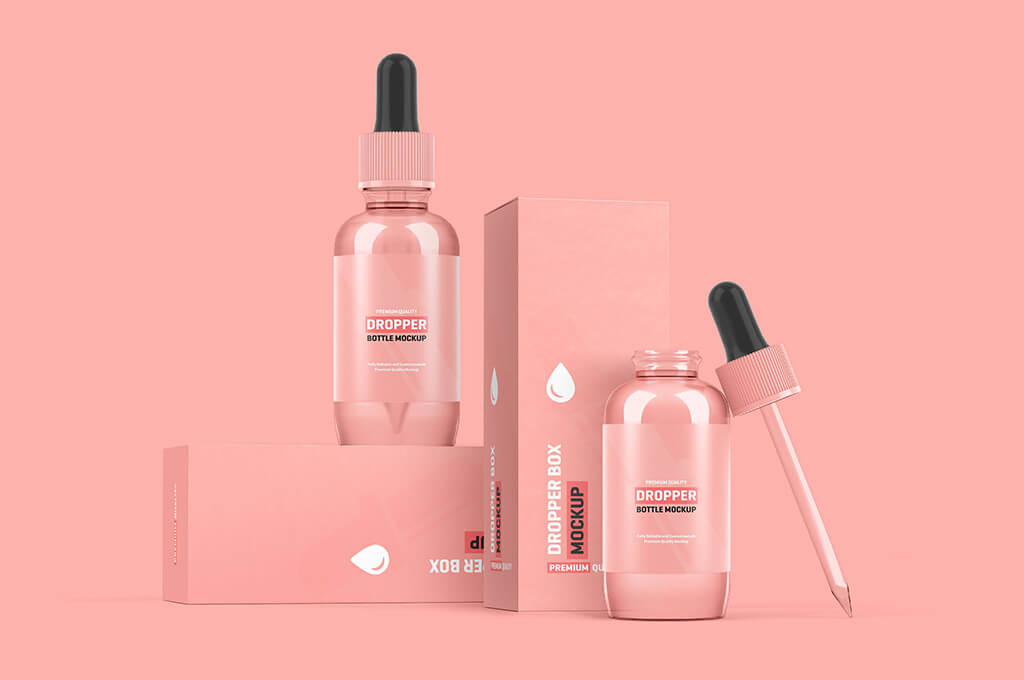 Dropper Bottle Packaging Mockup