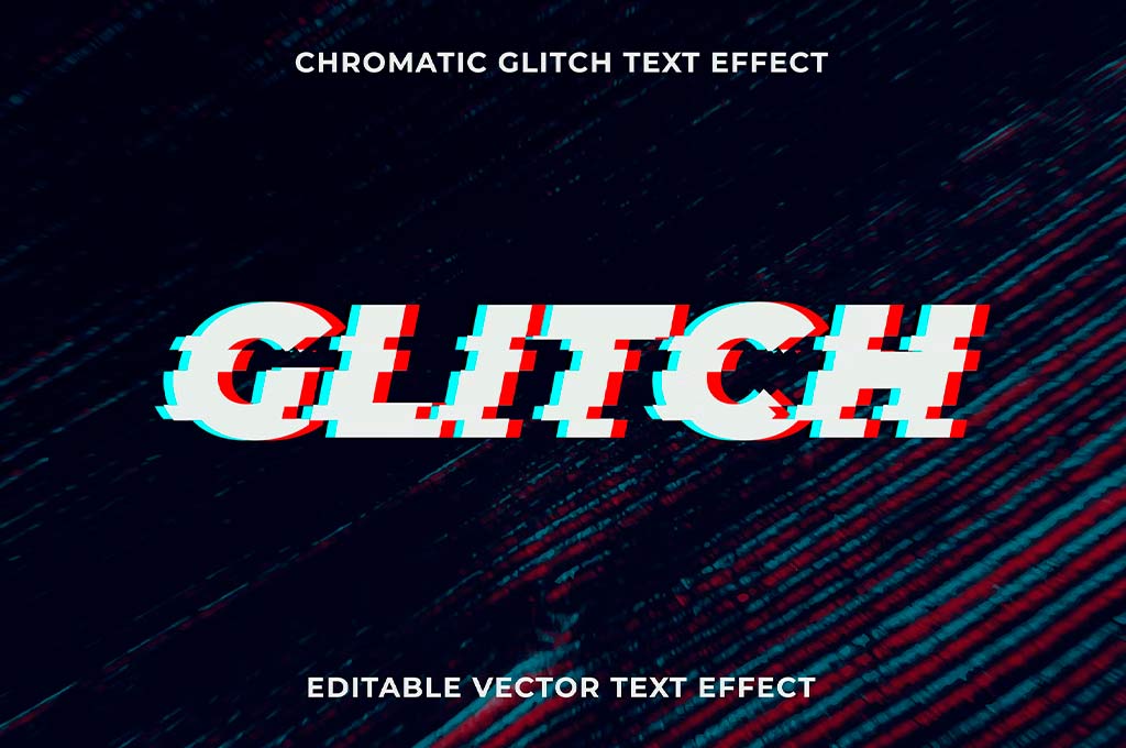 Editable Glitch Text Effect Template