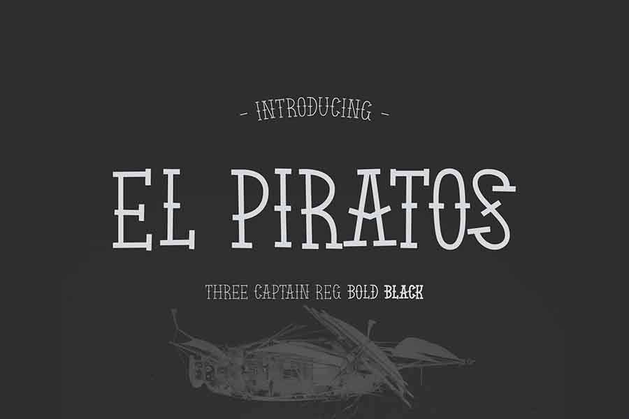 El Piratos — Sailor Tattoo Font