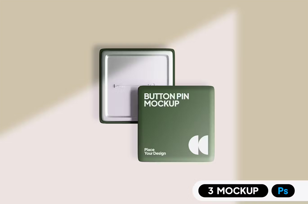 Enamel Brand Pin Mockup