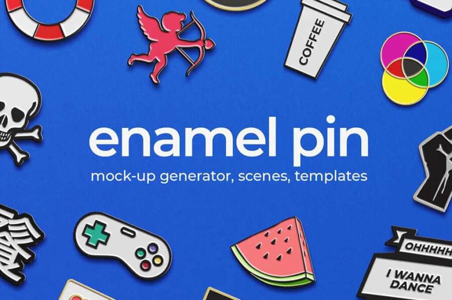 Enamel Pin Mockup Bundle