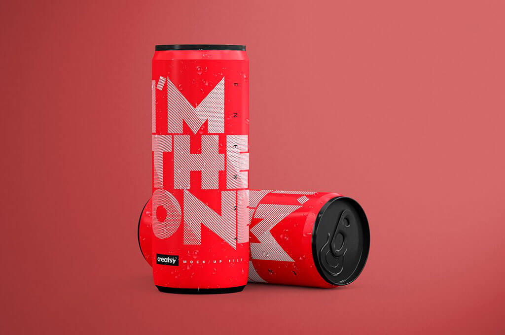 Energy Drink Can Mockup Set