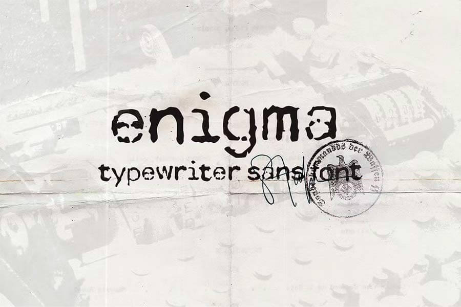 Enigma Typewriter Sans Font