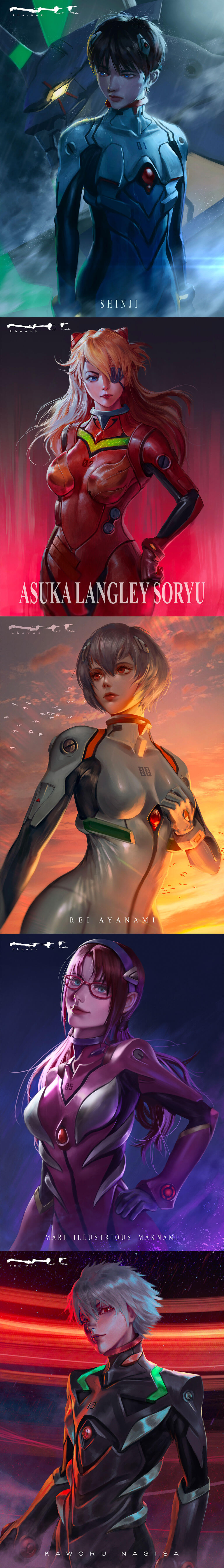 Evangelion Fan Art by CHA WAK