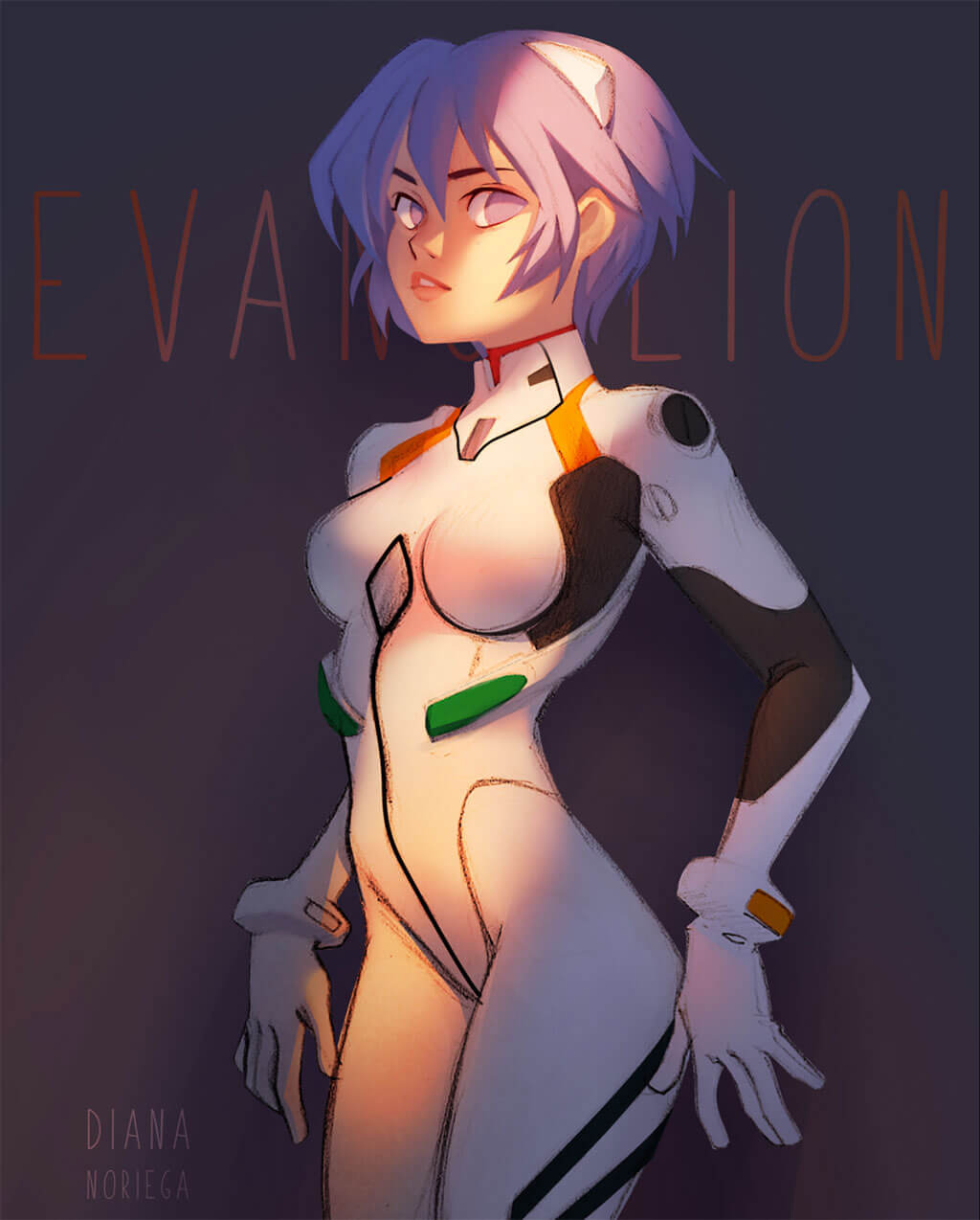 Evangelion Fan Art by Diana M. Noriega