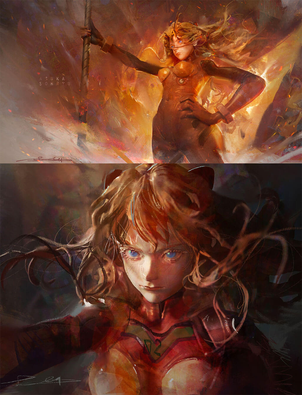 Evangelion Fan Art by Entei Ryu